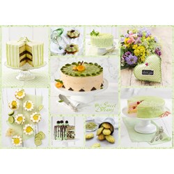 Schmidt Spiele (59575) - "Spring Green Cake Buffet" - 1000 brikker puslespil
