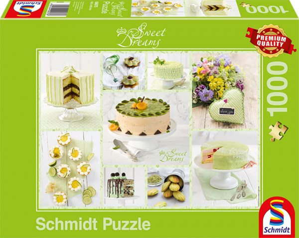 Schmidt Spiele (59575) - "Spring Green Cake Buffet" - 1000 brikker puslespil