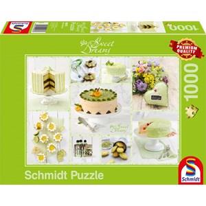 Schmidt Spiele (59575) - "Spring Green Cake Buffet" - 1000 brikker puslespil