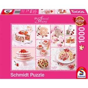 Schmidt Spiele (59576) - "Pink Pie Happiness" - 1000 brikker puslespil
