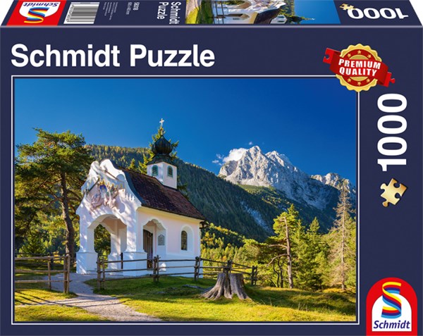 Schmidt Spiele (58318) - "Bavarian Chapel" - 1000 brikker puslespil