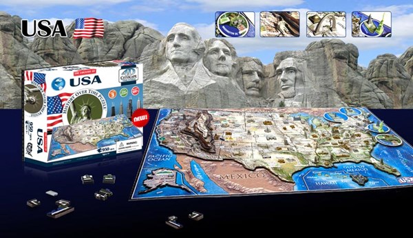 4D Cityscape (40008) - "USA History" - 950 brikker puslespil