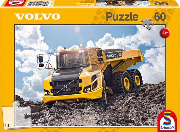 Schmidt Spiele (56285) - "Volvo A30G" - 60 brikker puslespil