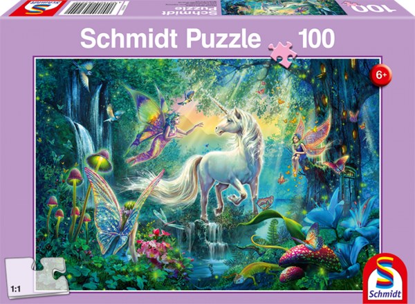 Schmidt Spiele (56254) - "In the Land of Mythical Creatures" - 100 brikker puslespil