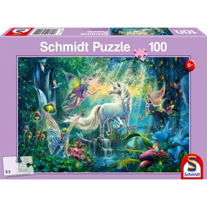 Schmidt Spiele (56254) - "In the Land of Mythical Creatures" - 100 brikker puslespil