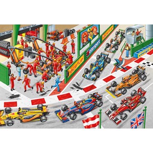 Schmidt Spiele (56288) - "What Happens At the Car Race" - 150 brikker puslespil