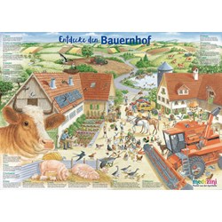 Schmidt Spiele (56291) - "Discover the Farm" - 150 brikker puslespil