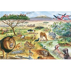 Schmidt Spiele (56292) - "Animals in East Africa" - 200 brikker puslespil