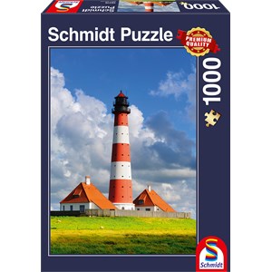 Schmidt Spiele (58319) - "Westerhever Lighthouse" - 1000 brikker puslespil