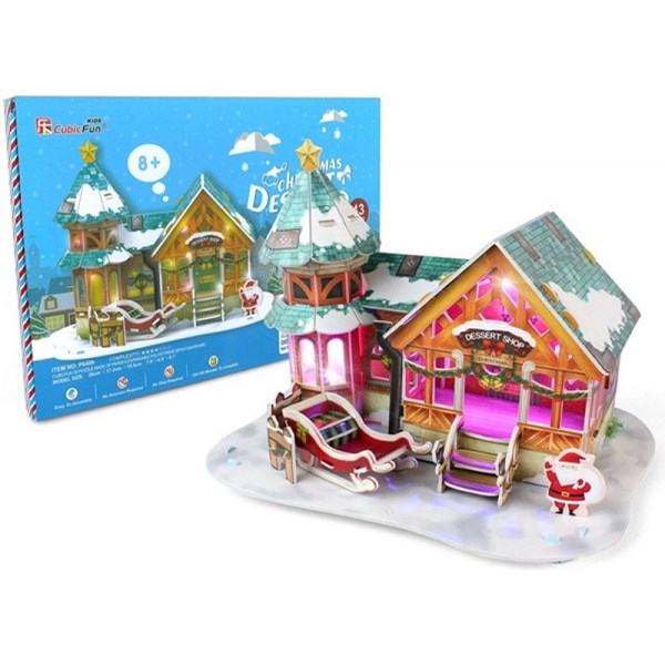 Cubic Fun (P649h) - "Christmas Dessert Shop" - 43 brikker puslespil