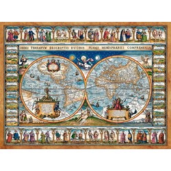 Castorland (C-200733) - "Map of the world, 1639" - 2000 brikker puslespil