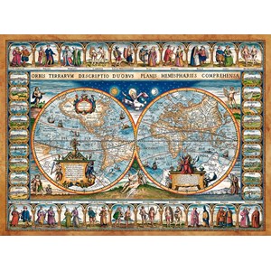 Castorland (C-200733) - "Map of the world, 1639" - 2000 brikker puslespil