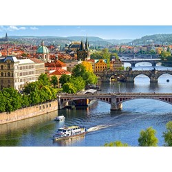 Castorland (B-53087) - "View of Bridges in Prague" - 500 brikker puslespil
