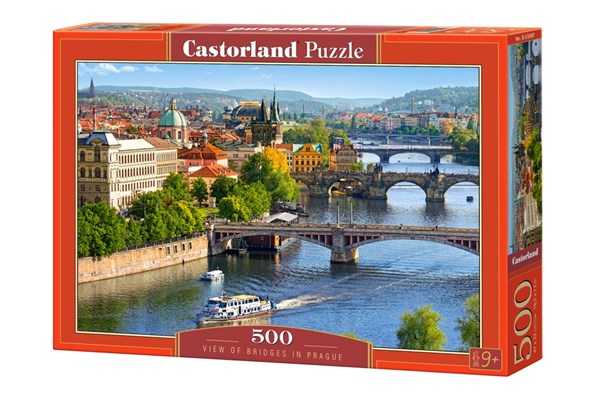 Castorland (B-53087) - "View of Bridges in Prague" - 500 brikker puslespil
