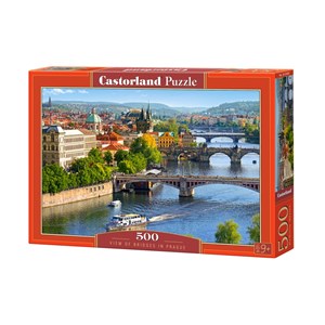 Castorland (B-53087) - "View of Bridges in Prague" - 500 brikker puslespil