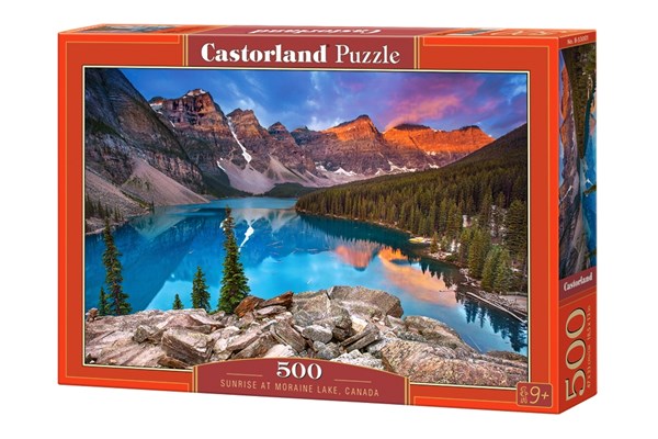 Castorland (B-53001) - "Sunrise at Moraine Lake, Canada" - 500 brikker puslespil