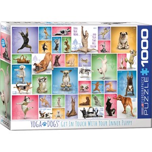 Eurographics (6000-0954) - "Yoga Dogs" - 1000 brikker puslespil