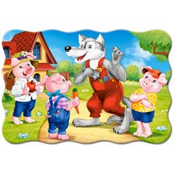Castorland (C-02399) - "Three Little Pigs" - 20 brikker puslespil