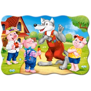 Castorland (C-02399) - "Three Little Pigs" - 20 brikker puslespil
