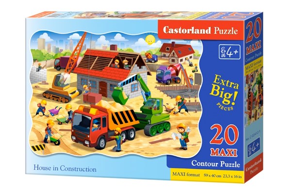 Castorland (C-02412) - "House in Construction" - 20 brikker puslespil