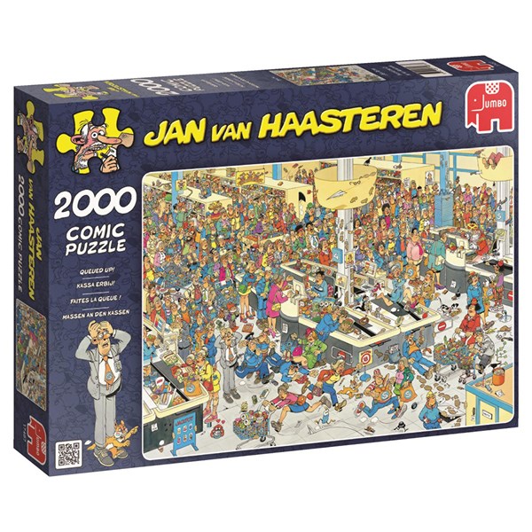 Jumbo (17467) - Jan van Haasteren: "Queued Up" - 2000 brikker puslespil