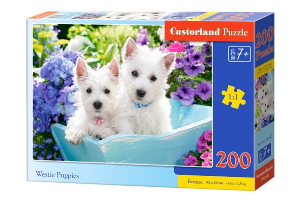 Castorland (B-222032) - "Westie Puppies" - 200 brikker puslespil