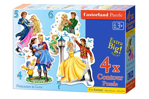 Castorland (B-04461) - "Princesses in Love" - 4 5 6 7 brikker puslespil