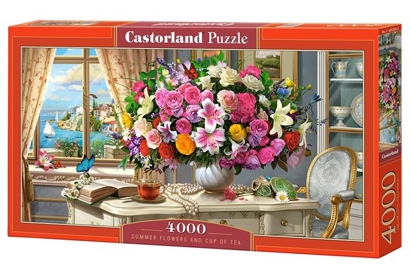 Castorland (C-400263) - "Summer Flowers and Cup of Tea" - 4000 brikker puslespil