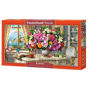 Castorland (C-400263) - "Summer Flowers and Cup of Tea" - 4000 brikker puslespil