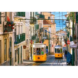 Castorland (C-104260) - "Lisbon Trams, Portugal" - 1000 brikker puslespil