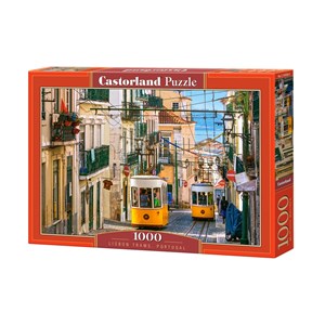 Castorland (C-104260) - "Lisbon Trams, Portugal" - 1000 brikker puslespil
