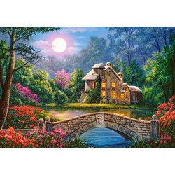 Castorland (C-104208) - "Cottage in the Moon Garden" - 1000 brikker puslespil
