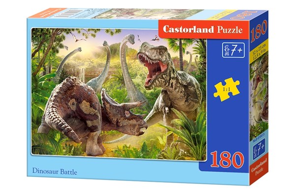 Castorland (B-018413) - "Dinosaur Battle" - 180 brikker puslespil