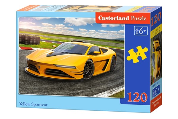 Castorland (B-13500) - "Yellow Sportscar" - 120 brikker puslespil
