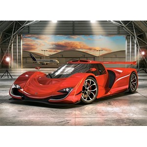 Castorland (B-066162) - "Concept Car in Hangar" - 60 brikker puslespil