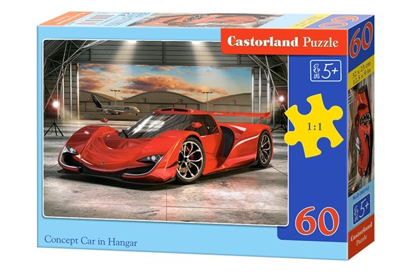 Castorland (B-066162) - "Concept Car in Hangar" - 60 brikker puslespil