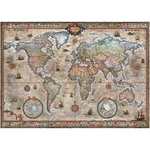 Heye (29871) - Rajko Zigic: "Retro World Map" - 1000 brikker puslespil