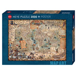 Heye (29847) - Rajko Zigic: "Pirate World" - 2000 brikker puslespil