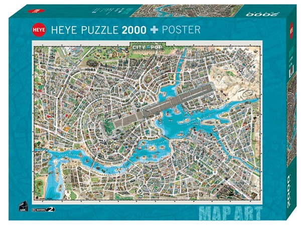 Heye (29844) - "City of Pop" - 2000 brikker puslespil