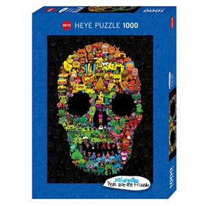 Heye (29850) - Jon Burgerman: "Doodle Skull" - 1000 brikker puslespil