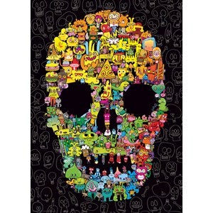 Heye (29850) - Jon Burgerman: "Doodle Skull" - 1000 brikker puslespil
