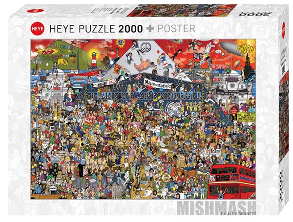 Heye (29848) - Alex Bennett: "British Music History" - 2000 brikker puslespil