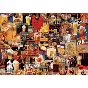 Educa (17970) - "Vintage Beer Collage" - 1000 brikker puslespil