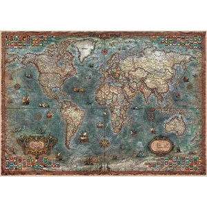 Educa (18017) - "Historical World Map" - 8000 brikker puslespil