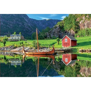 Educa (18006) - "Vikingebåd" - 1500 brikker puslespil