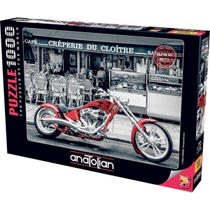 Anatolian (1019) - Susanne Kremer: "Rød Chopper Motorcykel" - 1000 brikker puslespil