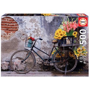 Educa (17988) - "Bicycle with flowers" - 500 brikker puslespil
