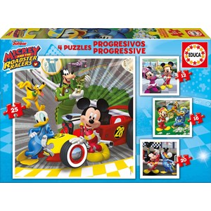 Educa (17629) - "Mickey and the Roadster Racers" - 12 16 20 25 brikker puslespil