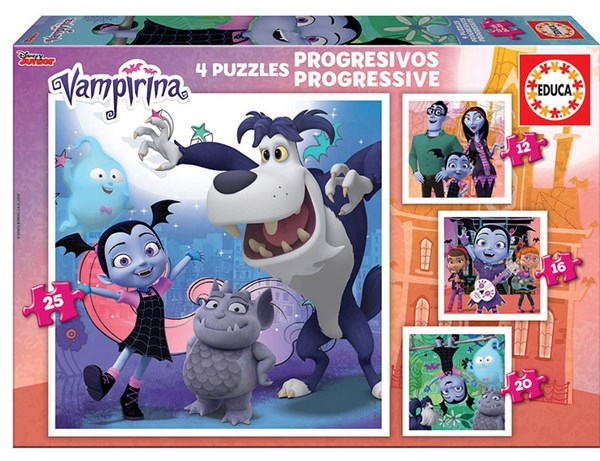 Educa (17941) - "Vampirina" - 12 16 20 25 brikker puslespil