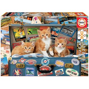 Educa (18065) - "Travelling kittens" - 200 brikker puslespil